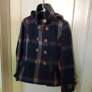 AE Plaid Pea Coat